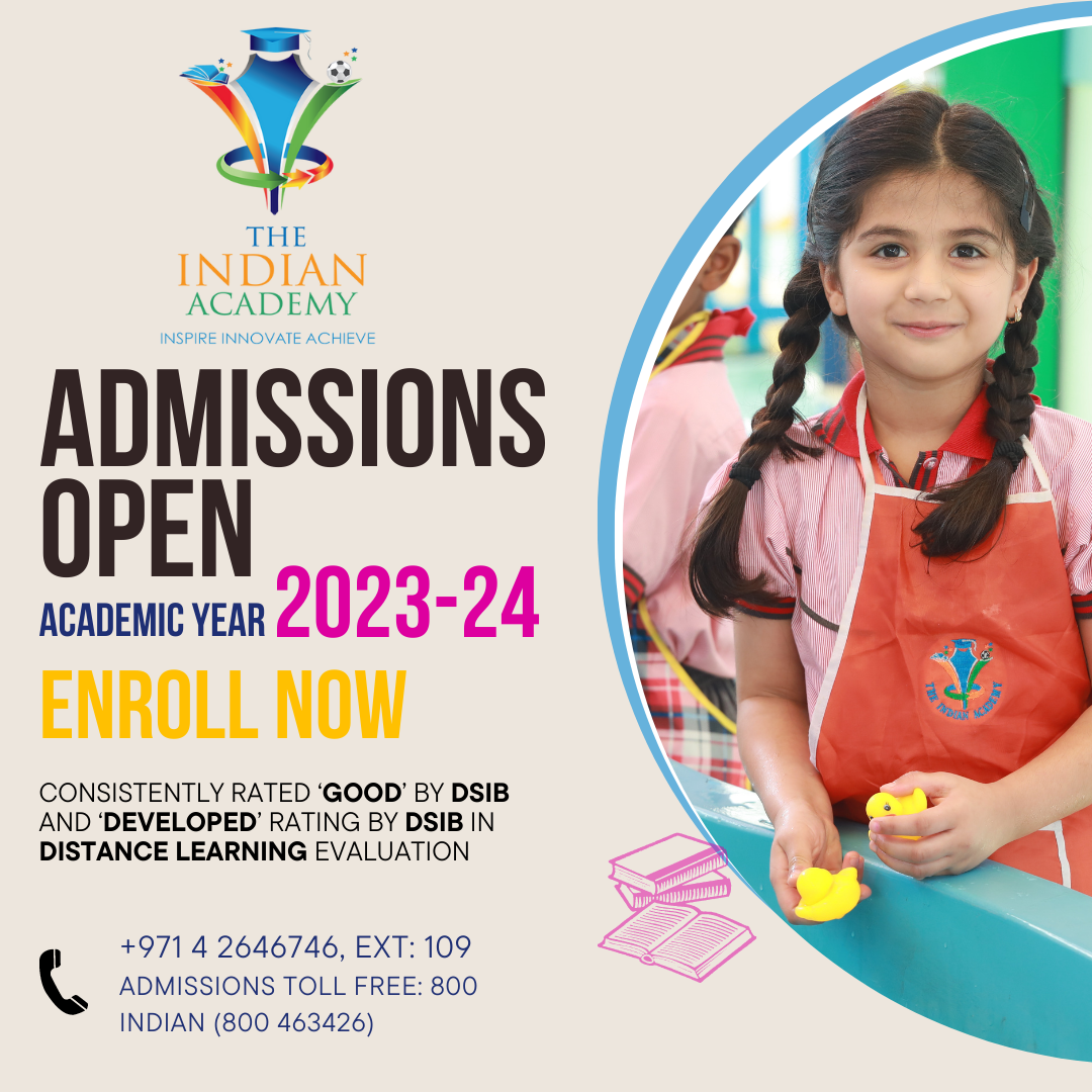 admissions open for The Indian Academy School Dubai